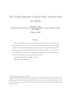 The Cyclical Behaviour of Fiscal Policy