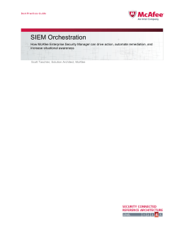SIEM/ESM Best Practices Guide