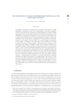 The evolution of public expenditure: Portugal in