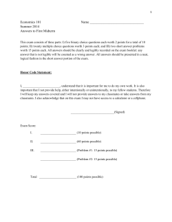 First Midterm with Answers