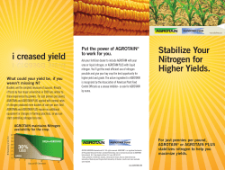 Stabilize Your Nitrogen for Higher Yields. i creased yield