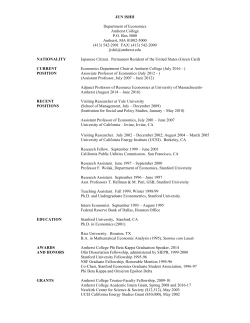 JUN ISHII Department of Economics Amherst College P.O. Box 5000