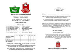 qualifying round - Morden Little League