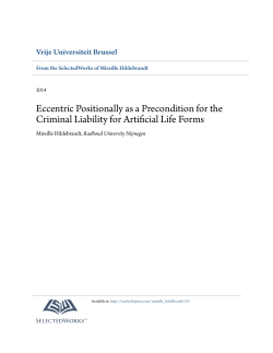Eccentric Positionally as a Precondition for the