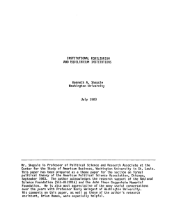 institutional e uilibrium institutions