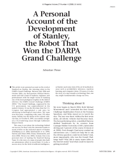 A Personal Account on the Development of Stanley, the Robot That