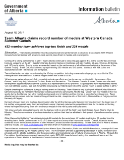 Team Alberta claims record number of medals at Western Canada