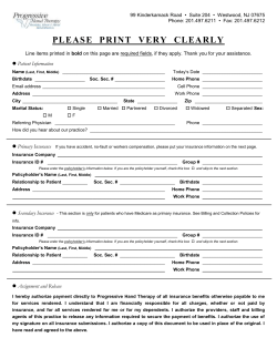 To Be Completed By Patients Who Are Utilizing No