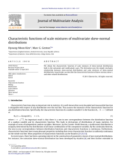 Characteristic functions of scale mixtures of