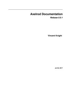 Axelrod Documentation