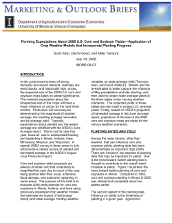 effect of corn planting progress on state average corn yields