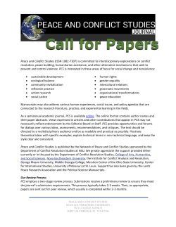 Call for Papers - NSUWorks - Nova Southeastern University