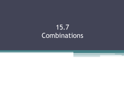 Notes 6.7 Permutations and Combinations