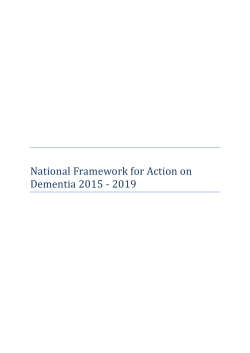 National Framework for Action on Dementia 2015 - 2019