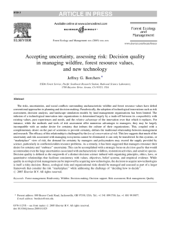 Accepting uncertainty, assessing risk: Decision quality in managing
