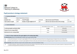 PP Strategy statement complete example for secondary schools