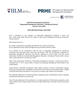 Agenda - IILM Institute for Higher Education