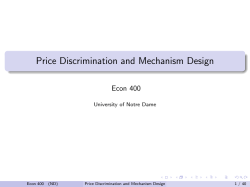 Price Discrimination and Mechanism Design