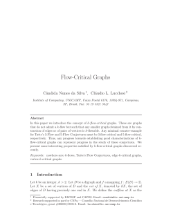 Flow-Critical Graphs - DComp