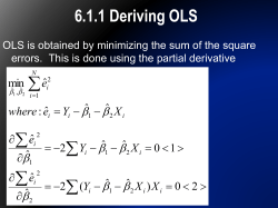 6.1.1 Deriving OLS