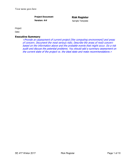 Risk Register Template