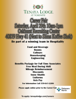 Be part of a winning team in Hospitality
