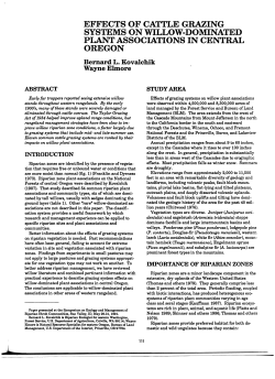 effects of cattle grazing systems on willow