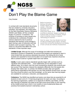 Don`t Play the Blame Game