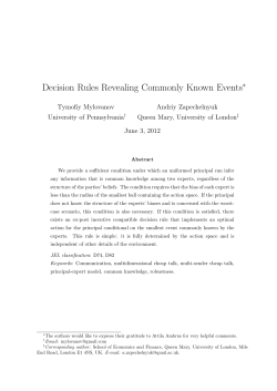 Decision Rules Revealing Commonly Known Events