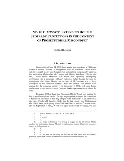 state v. minnitt: extending double jeopardy protections in the context
