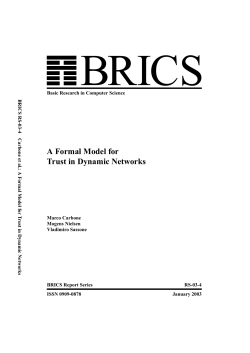 A Formal Model for Trust in Dynamic Networks