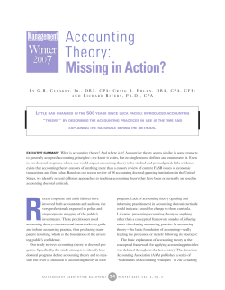 Accounting Theory: Missing in Action?