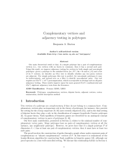 Complementary vertices and adjacency testing in polytopes