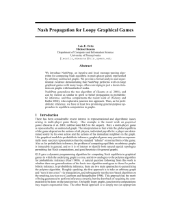 Nash Propagation for Loopy Graphical Games