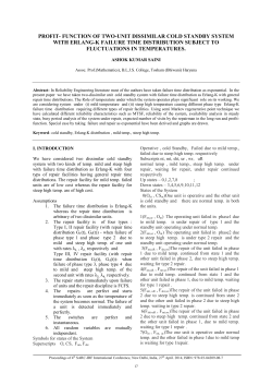 profit- function of two-unit dissimilar cold standby