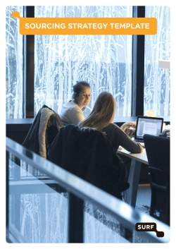 Sourcing STraTegy TemplaTe