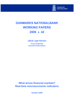 danmarks nationalbank working papers 2006 • 42
