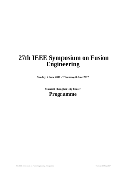 27th IEEE Symposium on Fusion Engineering