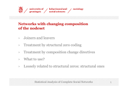 Networks with changing composition of the nodeset &rsaquo; Joiners and