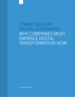 COMPETING FOR DIGITAL CUSTOMERS: WHY COMPANIES