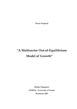 A Multisector Out-of-Equilibrium Model of Growth