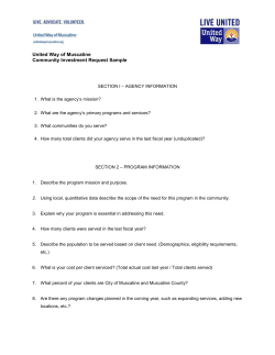 United Way of Muscatine Community Investment Request Sample