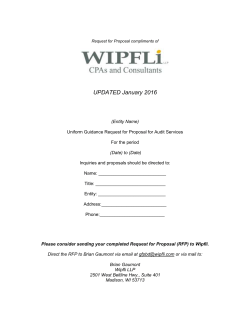 Request for Proposal