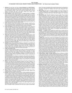 EPI GLOBAL STANDARD PURCHASE ORDER TERMS AND