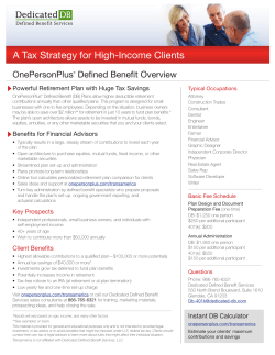 A Tax Strategy for High-Income Clients