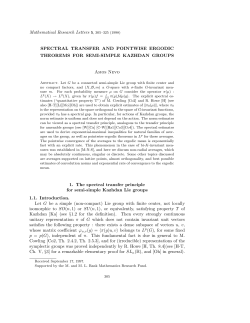 (1998) SPECTRAL TRANSFER AND POINTWISE ERGODIC