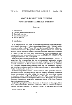 KOSZUL DUALITY FOR OPERADS