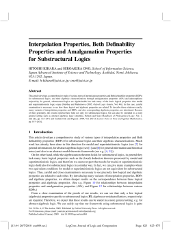 Interpolation Properties, Beth Definability