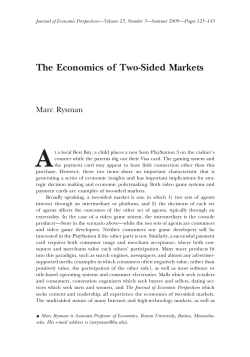 The Economics of Two-Sided Markets