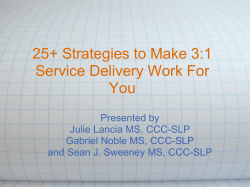 25+ Strategies to Make 3:1 Service Delivery Work for You